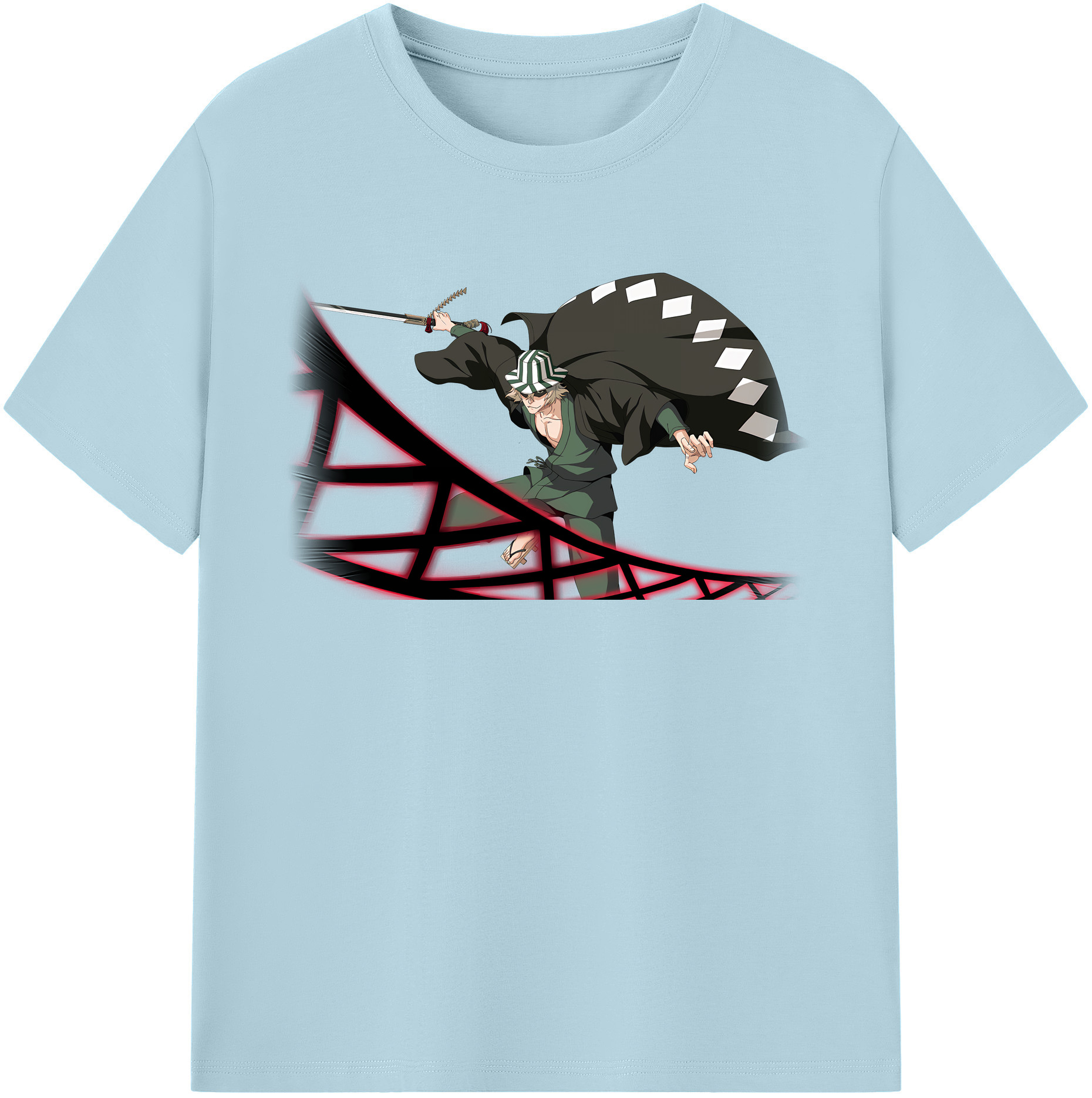 （画像用） "ブリーチ 浦原 喜助（うらはら きすけ） BLEACH Urahara Kisuke " 綿100％半袖Tシャツ（フロントプリント）